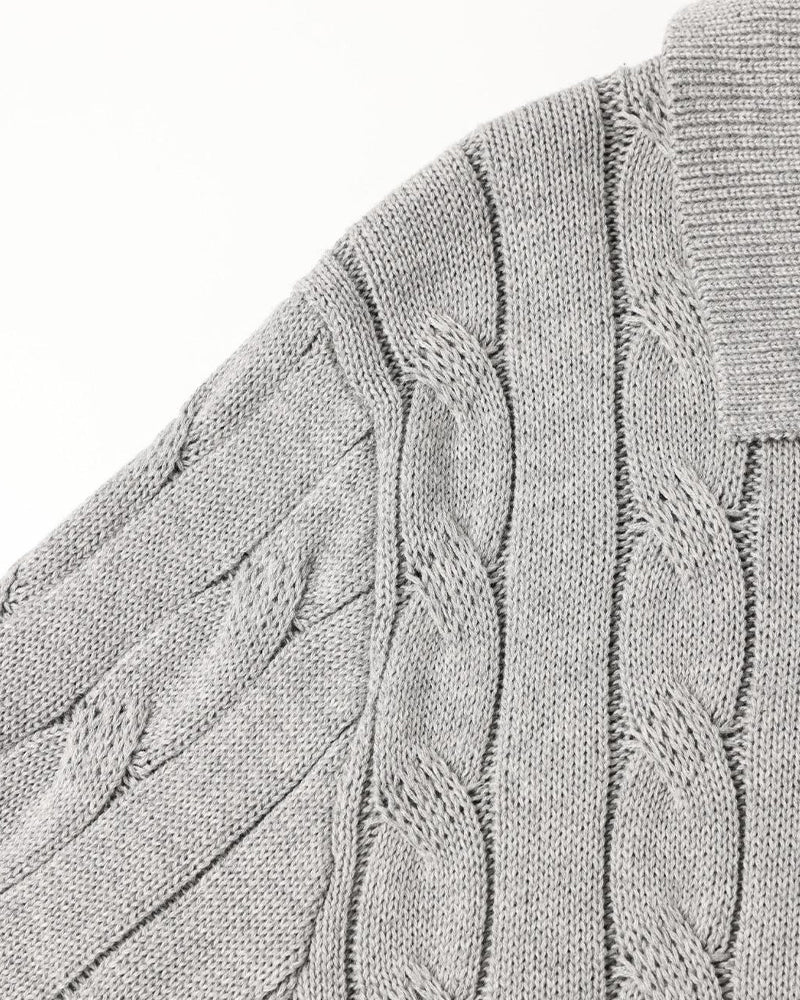 FLORENCE Cable Knit Polo - Elle & Milo