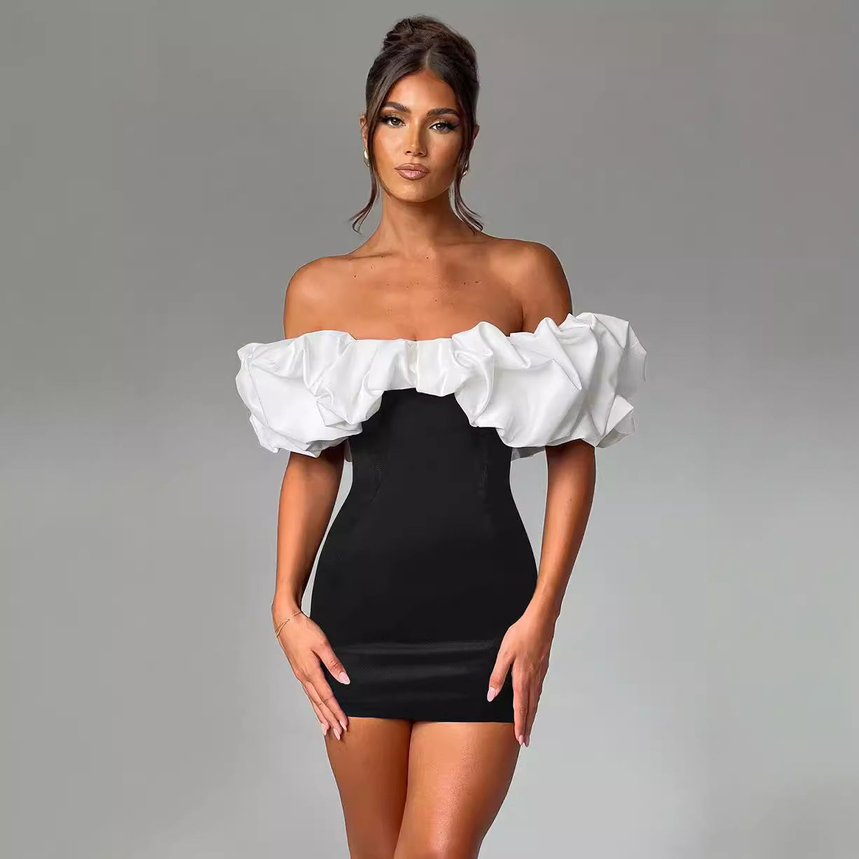 Aurora | Off Shoulder Mini Dress - Elle & Milo - Elle & Milo