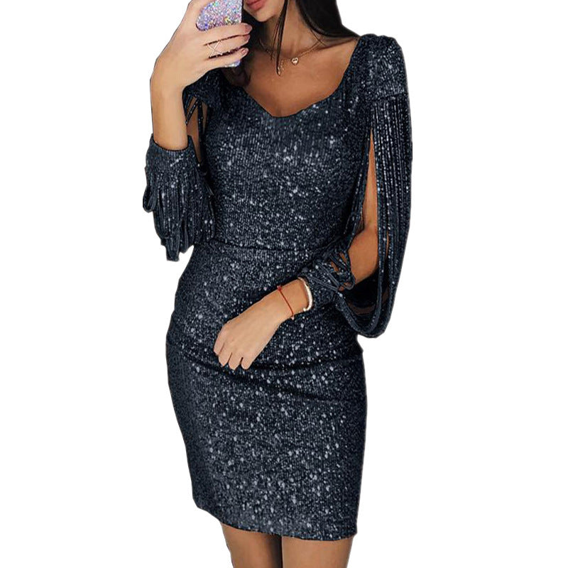 Celeste Nightshade | Sequin Dress - Elle & Milo