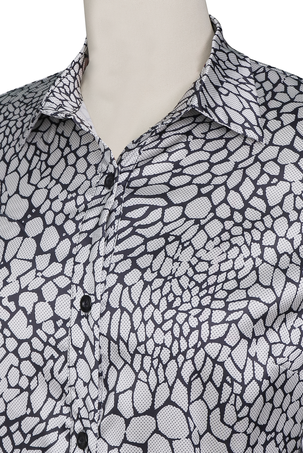 Luna | Satin Snake Printed Blouse - Elle & Milo