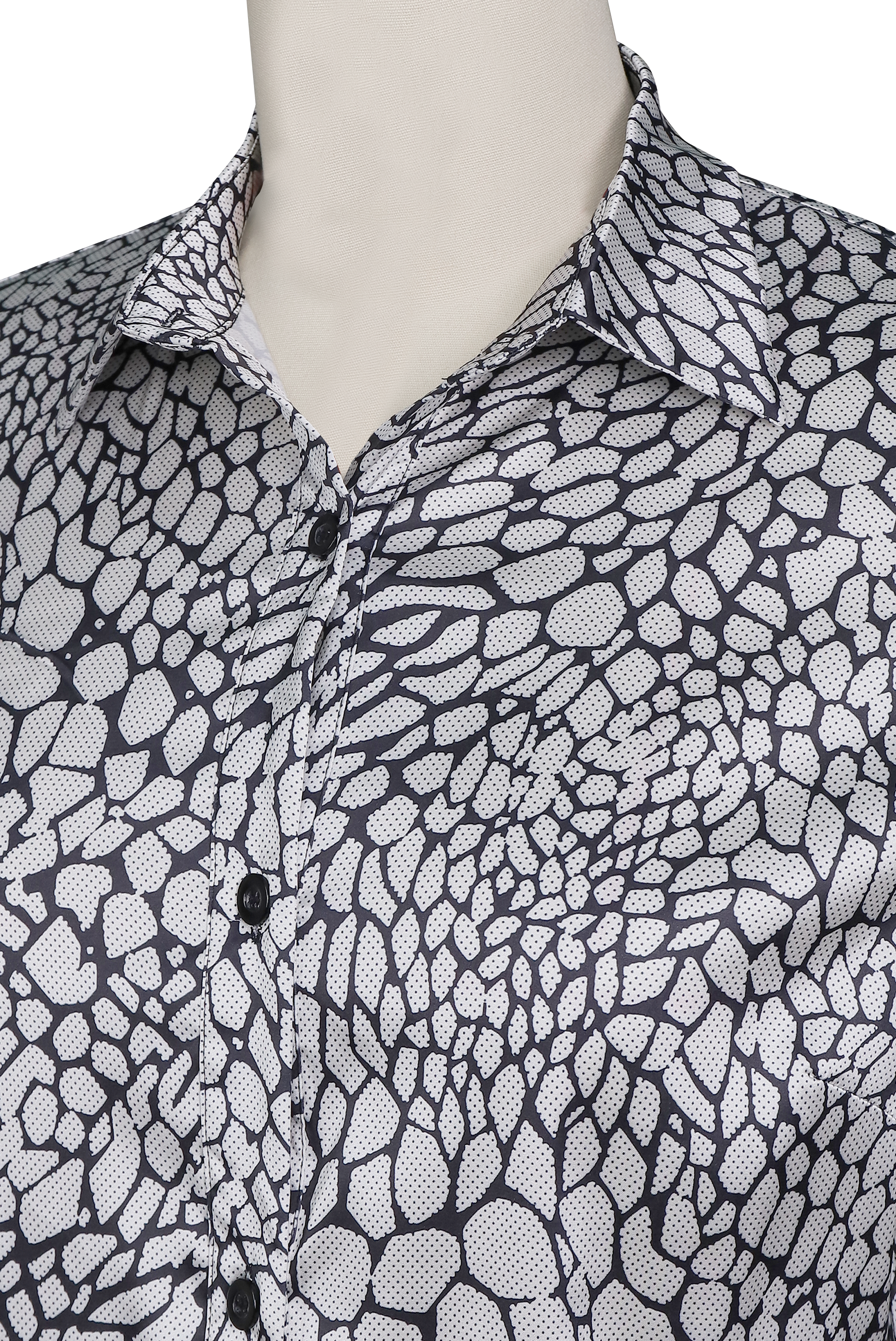 Luna | Satin Snake Printed Blouse - Elle & Milo
