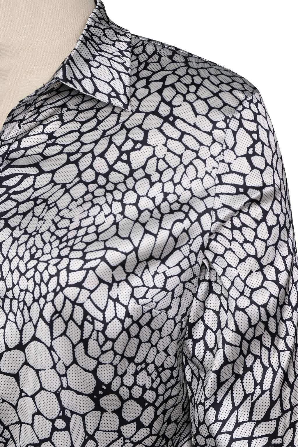 Luna | Satin Snake Printed Blouse - Elle & Milo