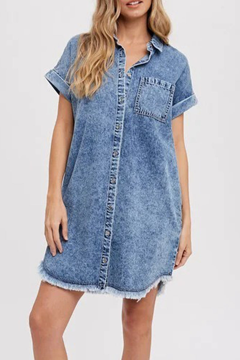 Nova | Denim Shirt Dress Relaxed Fit - Elle & Milo