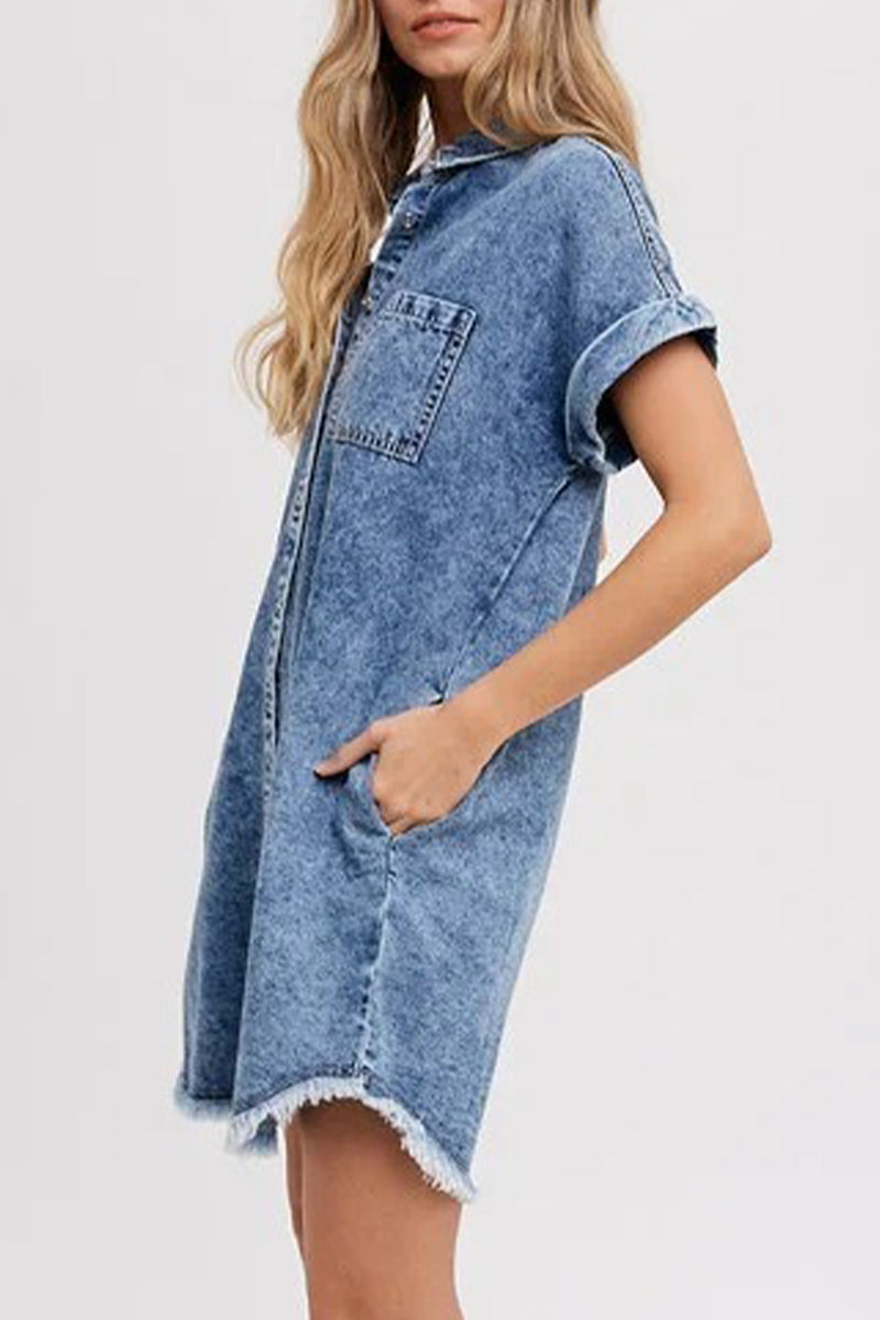 Nova | Denim Shirt Dress Relaxed Fit - Elle & Milo