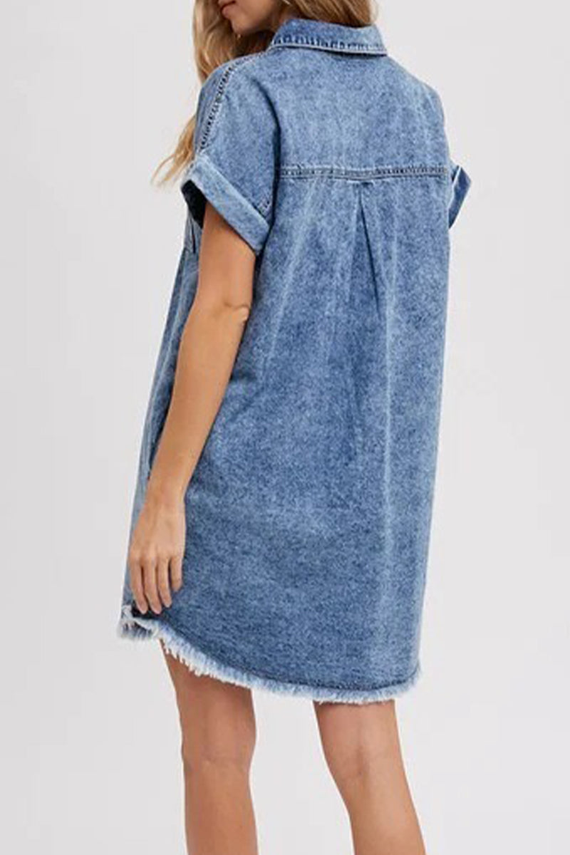 Nova | Denim Shirt Dress Relaxed Fit - Elle & Milo