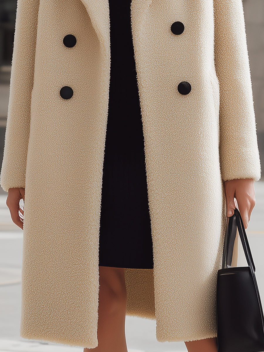 Elena | Textured Wool Coat - Elle & Milo