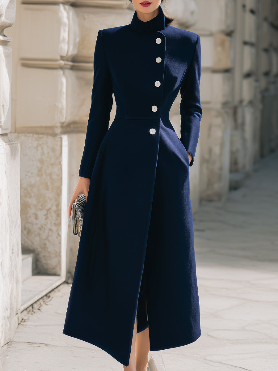 Elena | Collar Maxi Coat - Elle & Milo