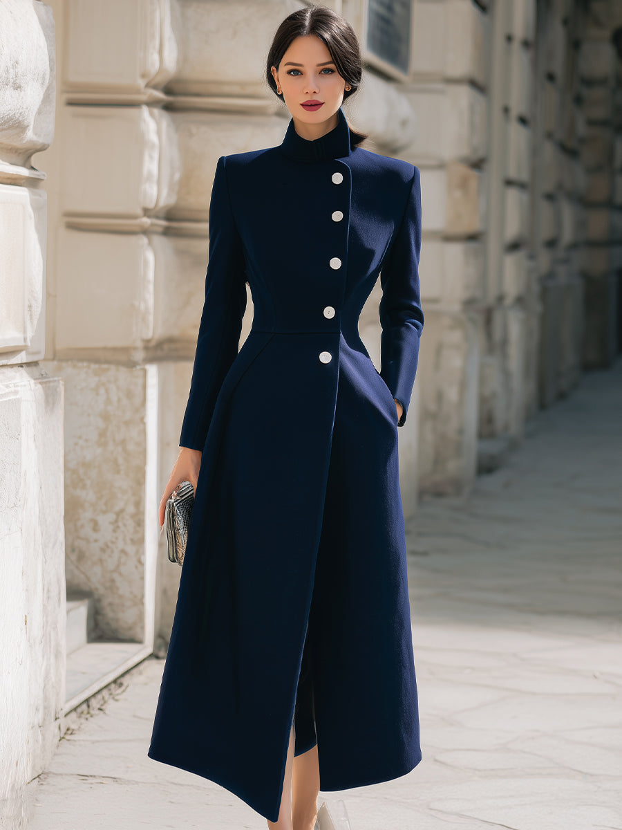 Elena | Collar Maxi Coat - Elle & Milo