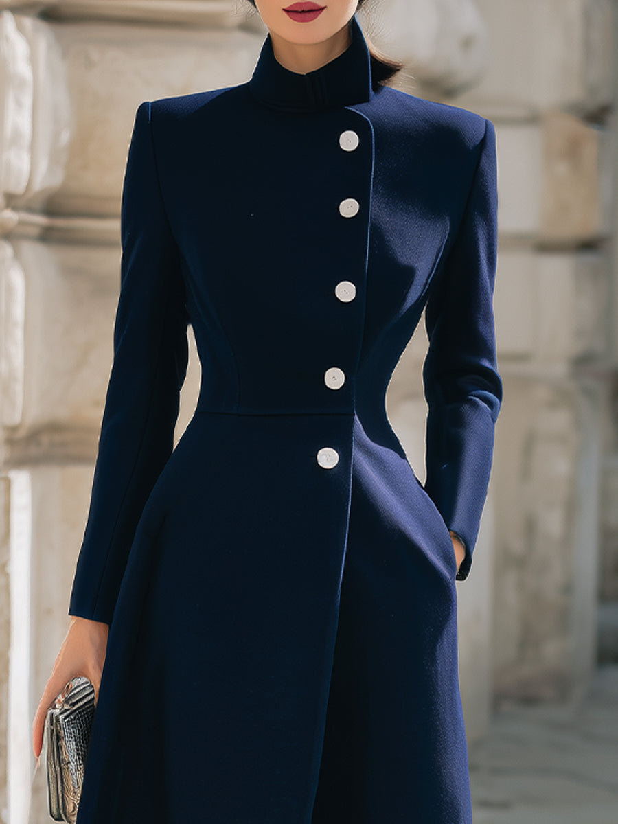 Elena | Collar Maxi Coat - Elle & Milo