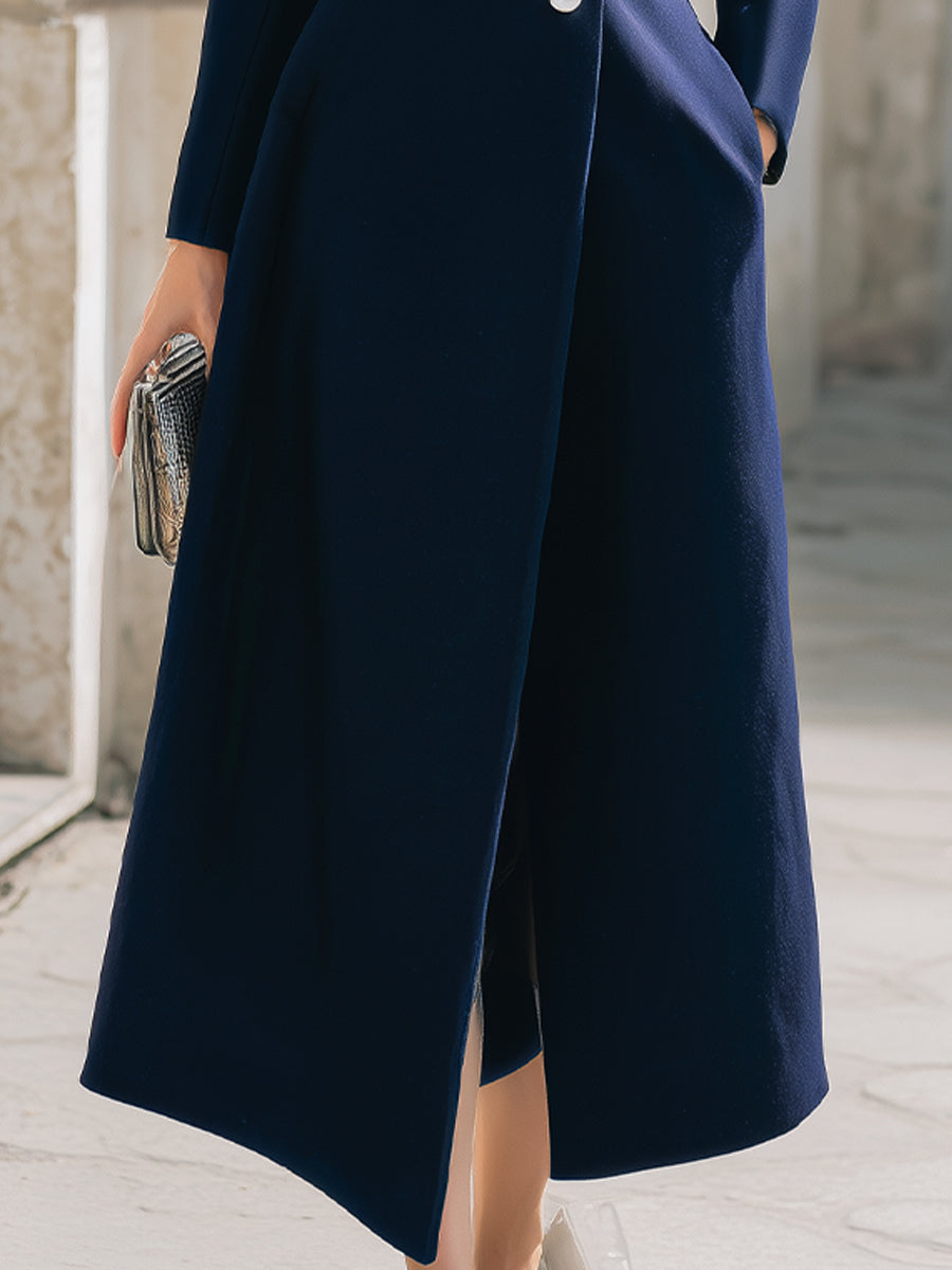 Elena | Collar Maxi Coat - Elle & Milo