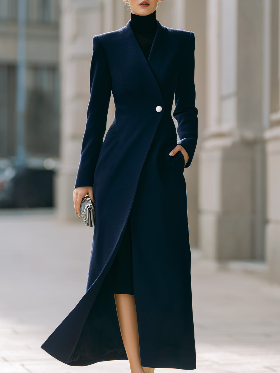 Sophia | Single-Button Maxi Coat - Elle & Milo