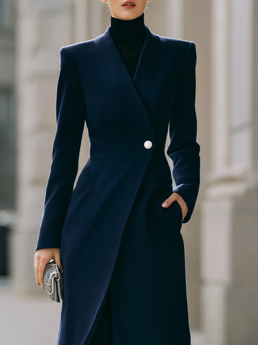 Sophia | Single-Button Maxi Coat - Elle & Milo