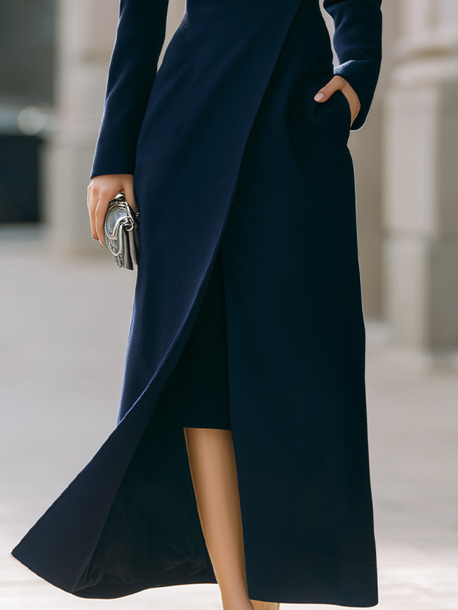 Sophia | Single-Button Maxi Coat - Elle & Milo