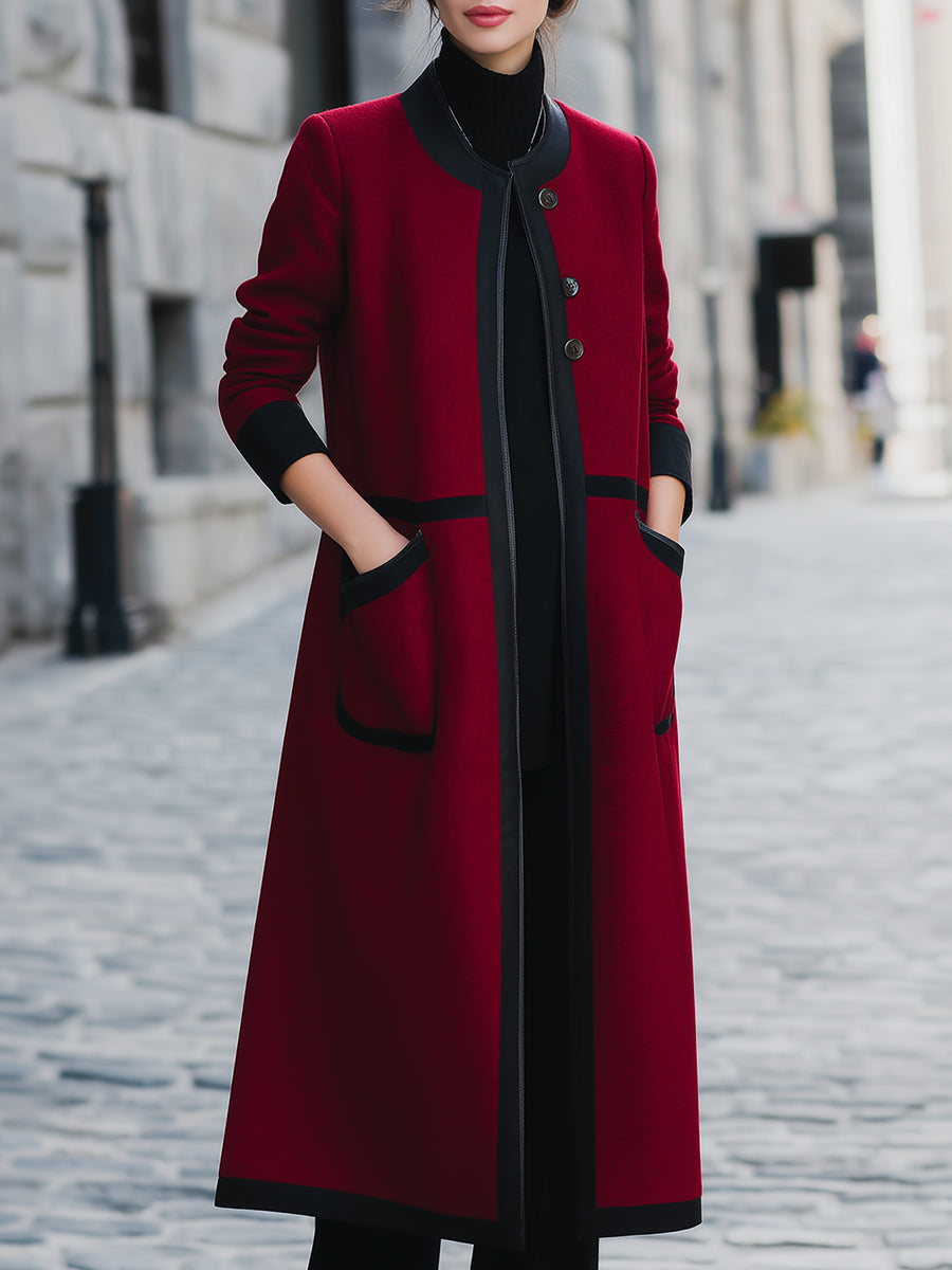 Elena | Functional Pockets Wool Coat - Elle & Milo
