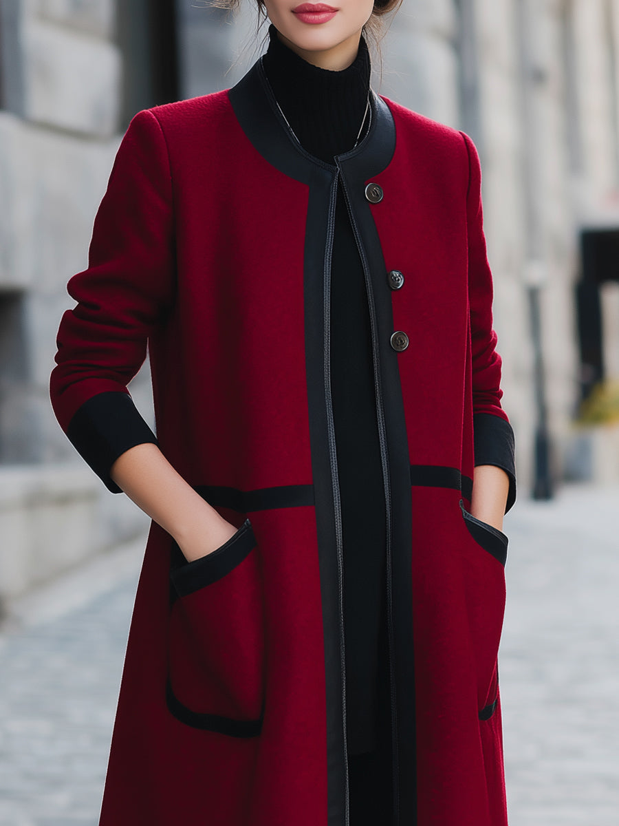 Elena | Functional Pockets Wool Coat - Elle & Milo
