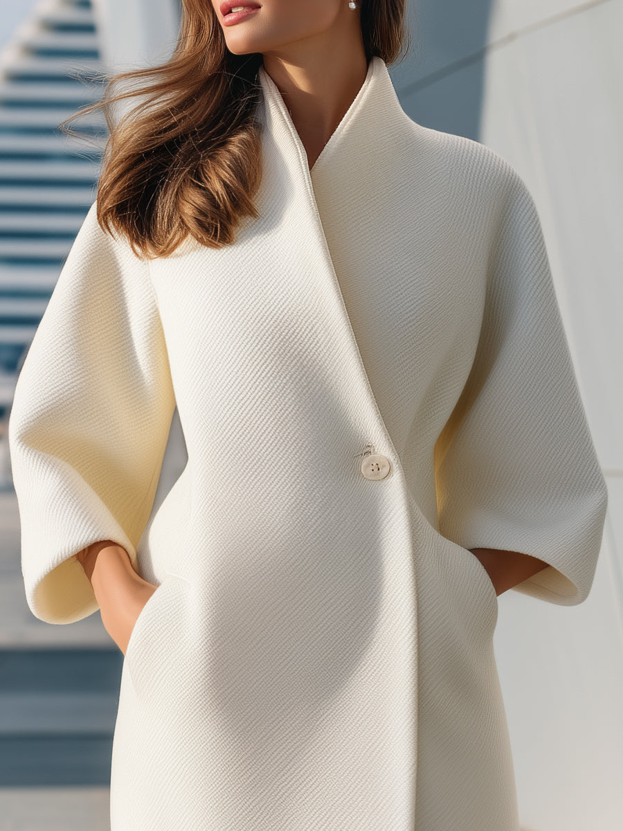 Elena | Oversized Wool-Blend Coat with Belt - Elle & Milo