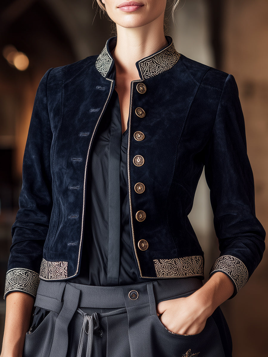 Navy | Military-Inspired Jacket - Elle & Milo
