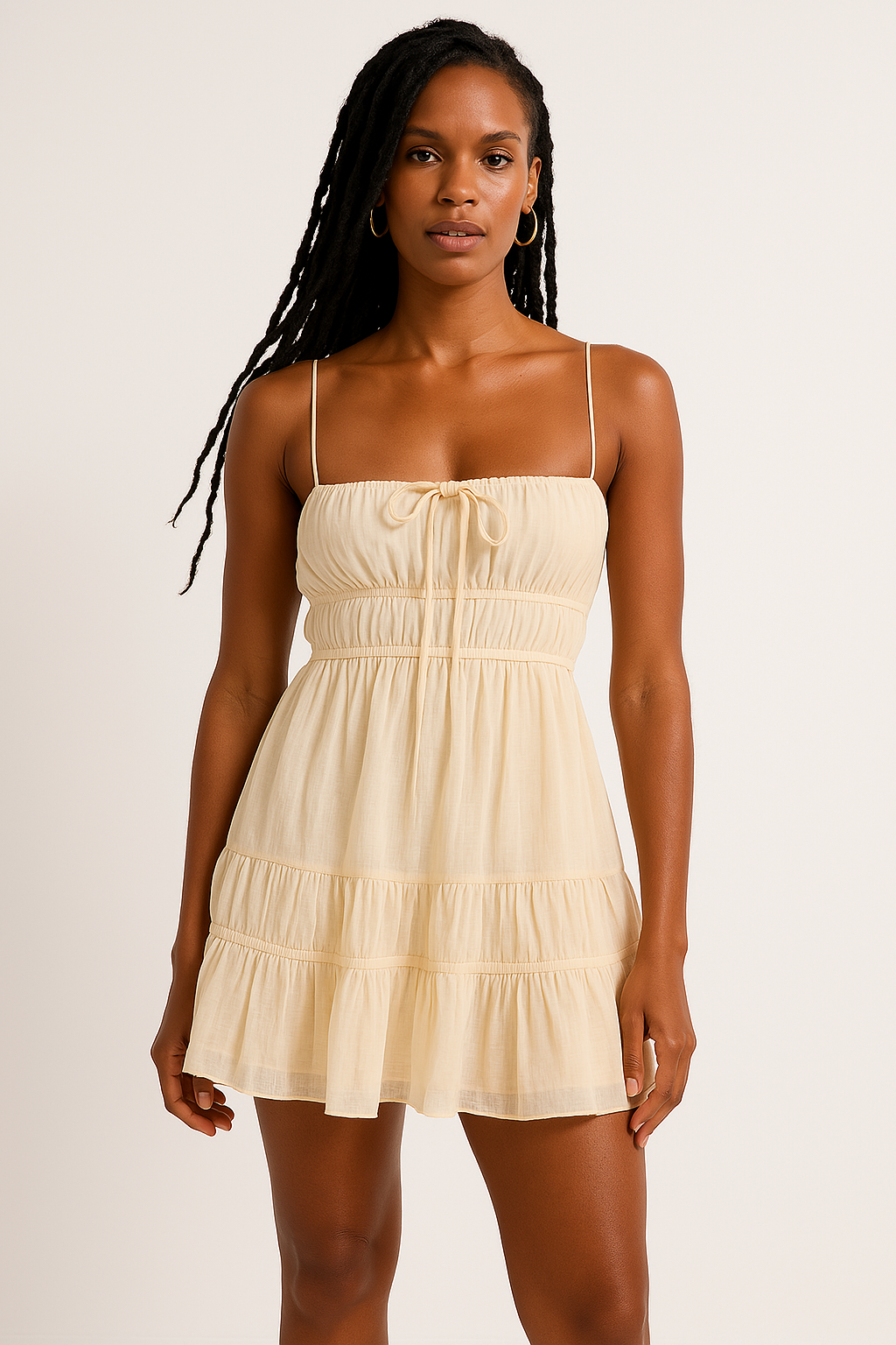 Valence | Mini Dress Smocked Bust Straps - Elle & Milo