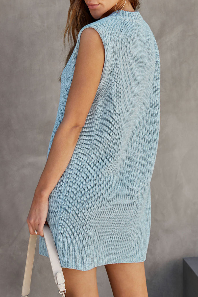 Nova | Knitted Sweater Dress Sleeveless - Elle & Milo