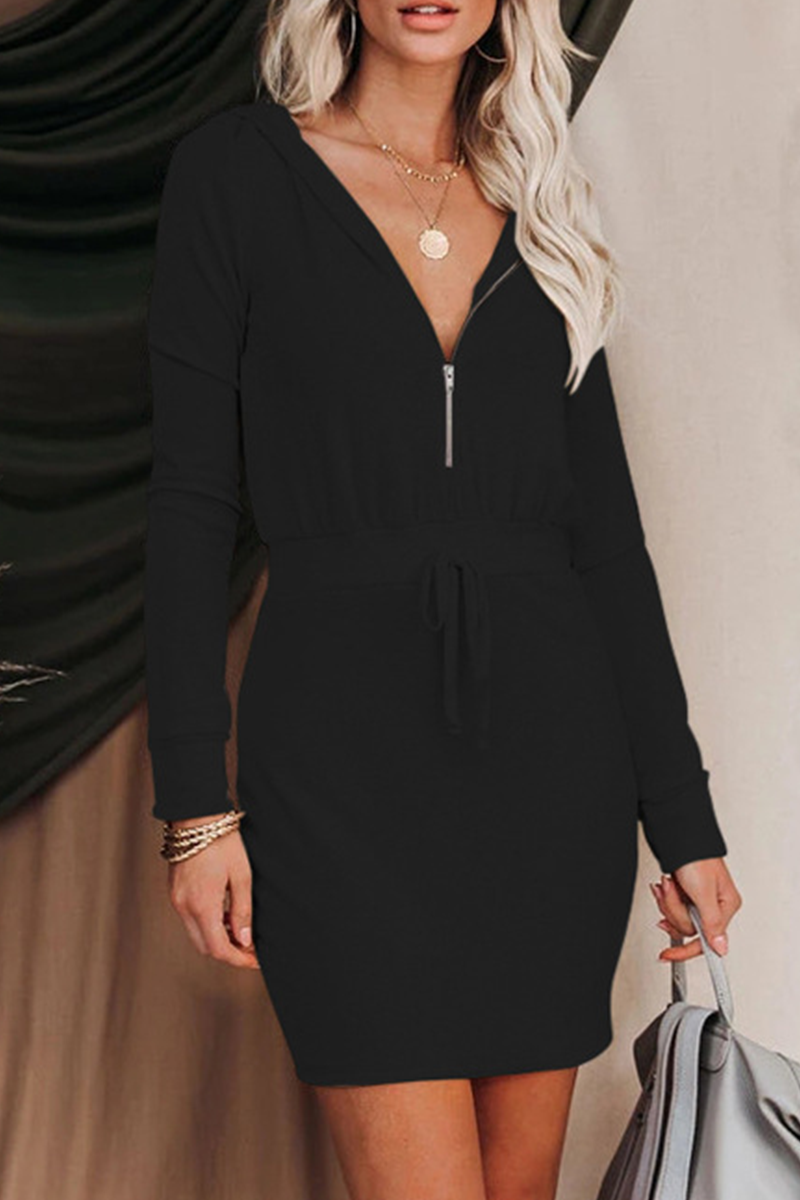 Nova Zip Up Hoodie Dress | Hoodie Dress - Elle & Milo