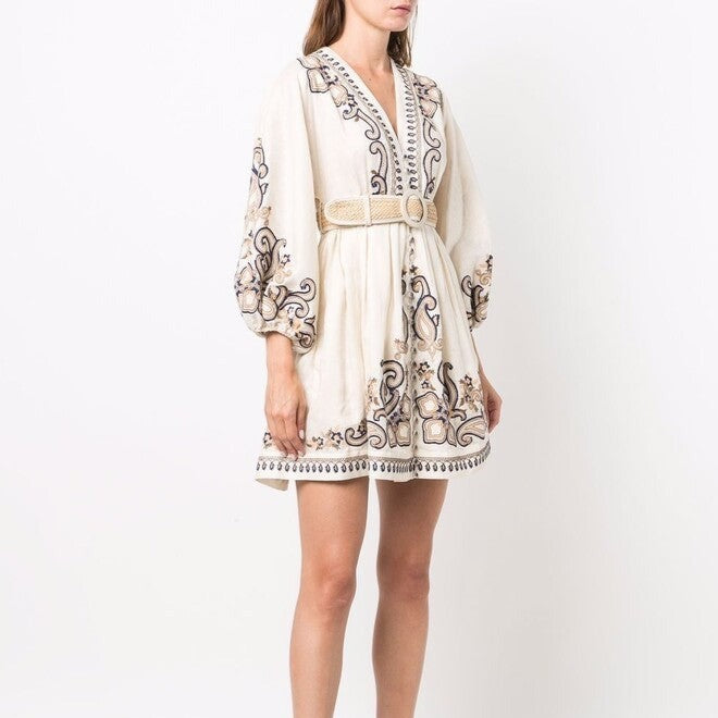 Marigold | Embroidered Boho Dress - Elle & Milo