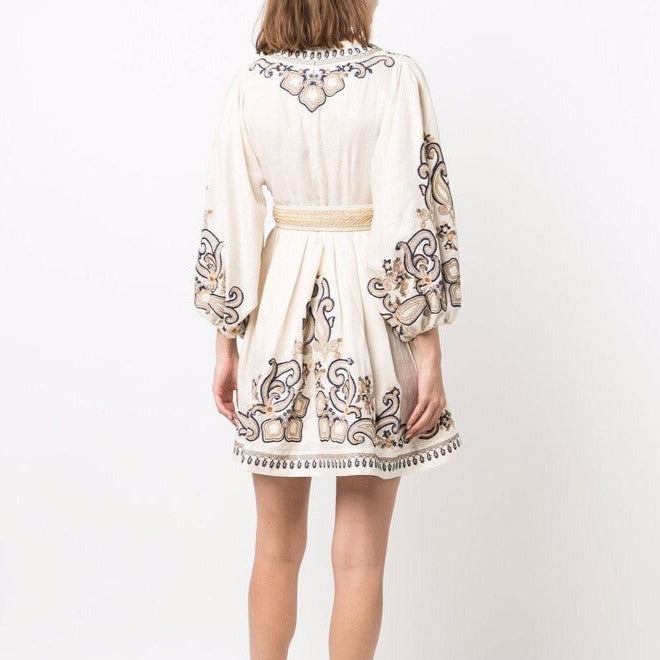 Marigold | Embroidered Boho Dress - Elle & Milo
