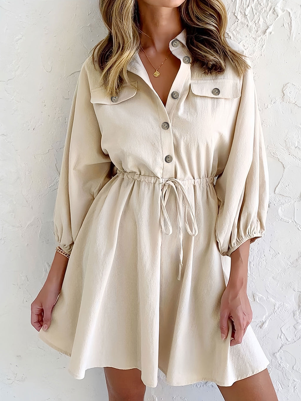 Lyra | Shirtdress Button-Down Collared - Elle & Milo