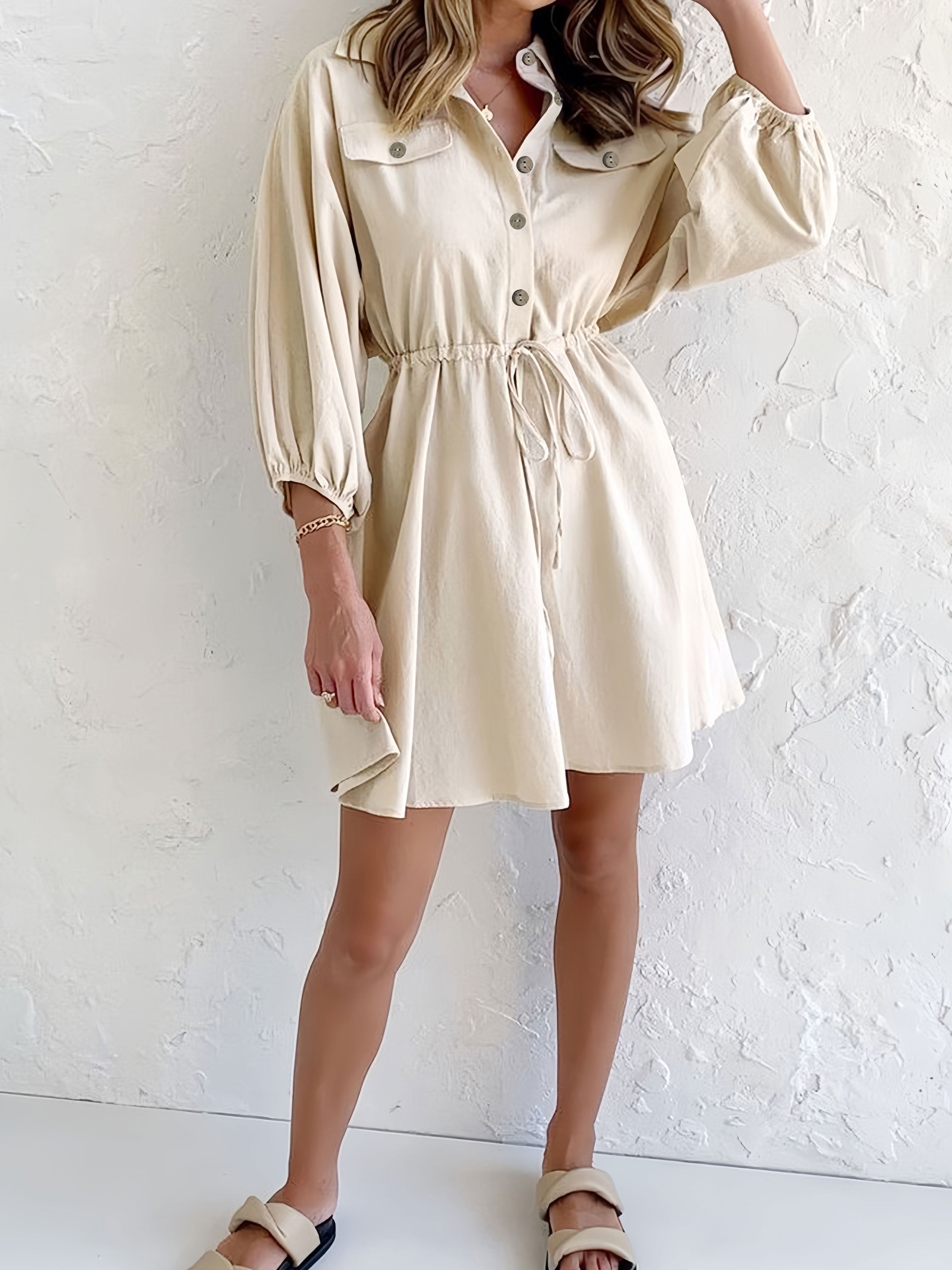 Lyra | Shirtdress Button-Down Collared - Elle & Milo