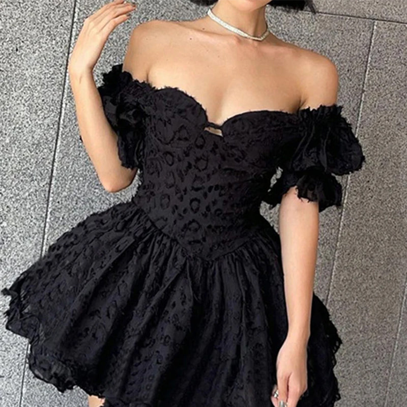 Aurora | Off-Shoulder Mini Dress - Elle & Milo