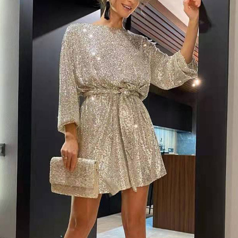 Celeste | Sequin Mini Dress Loose Fit - Elle & Milo