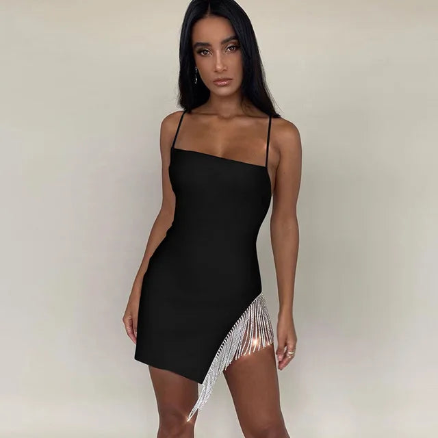 Nova | Mini Dress Bodycon Beaded Fringe - Elle & Milo