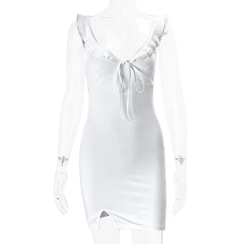 Nova | Mini Dress Sleeveless Deep V-Neck - Elle & Milo
