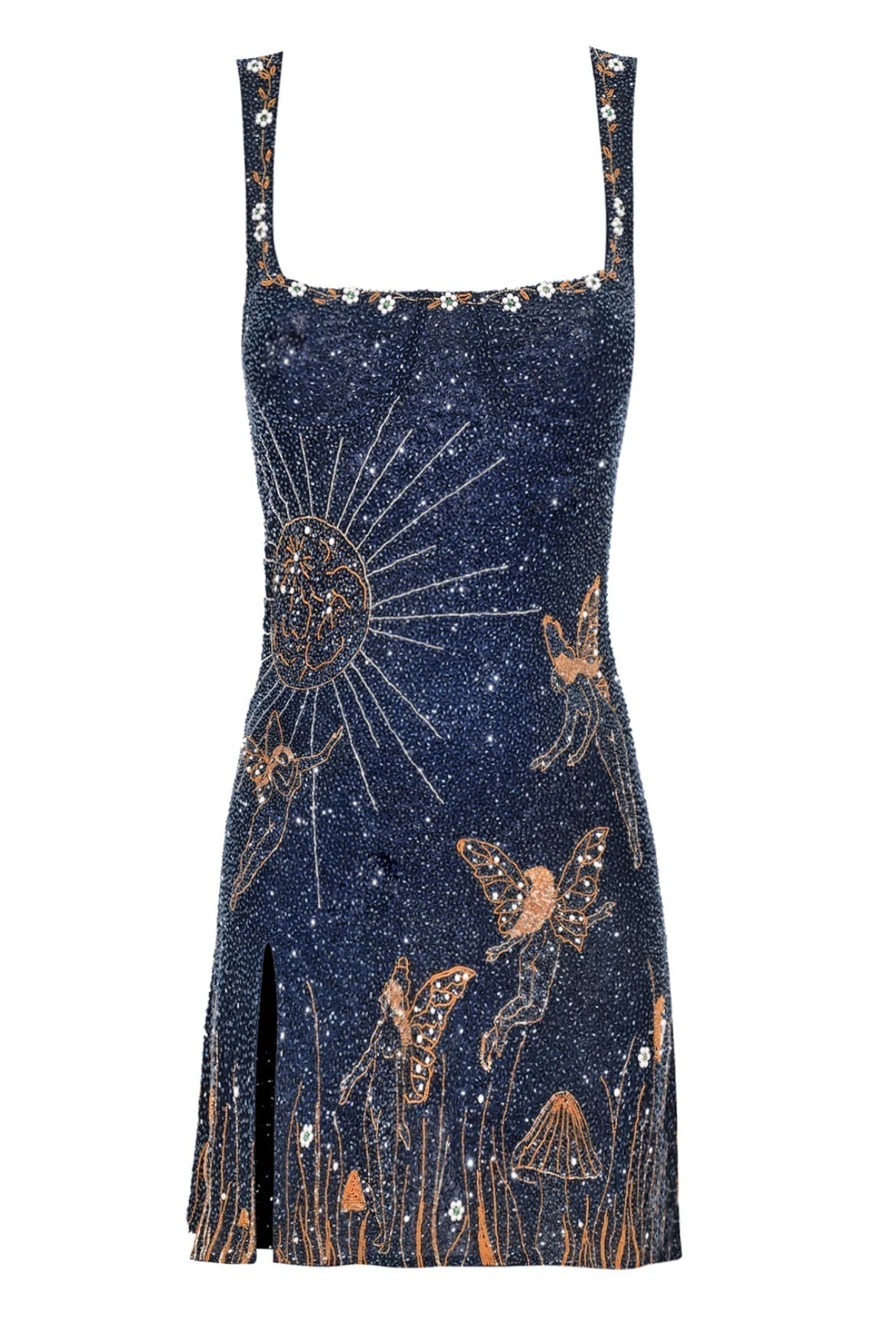 Nova | Mini Dress Square Neckline Evening - Elle & Milo