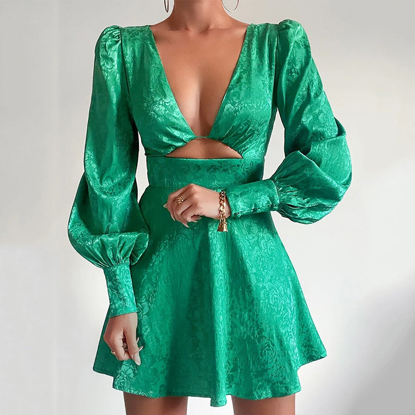 Nova | Mini Dress with Satin Blend - Elle & Milo