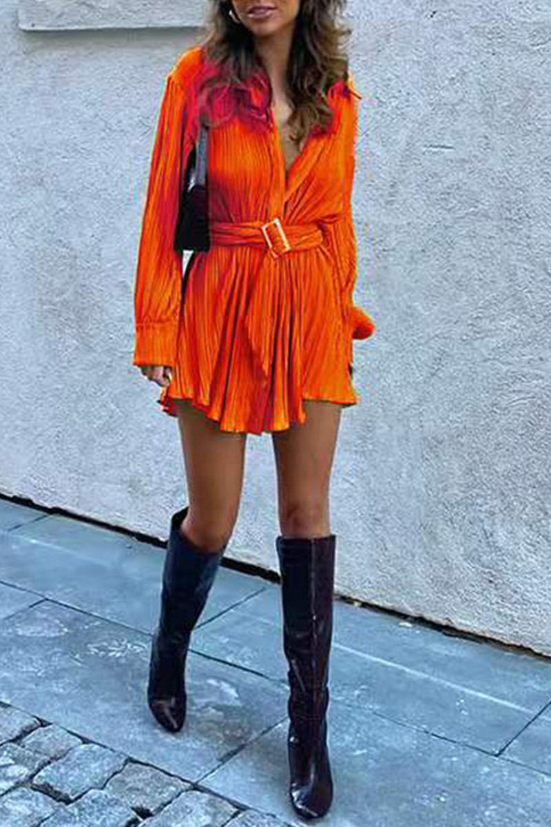 Nova | Pleated Mini Shirt Dress - Elle & Milo