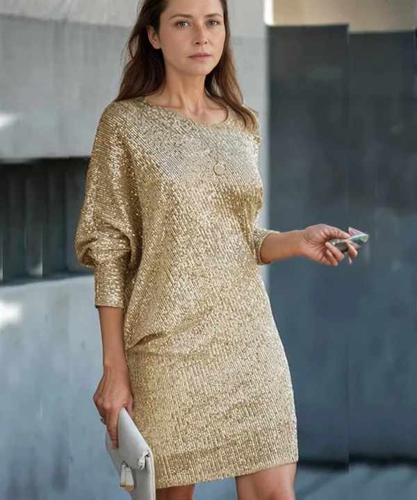 Nova | Sequin Dress Knee-Length Elegant - Elle & Milo