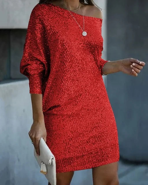 Nova | Sequin Dress Knee-Length Elegant - Elle & Milo