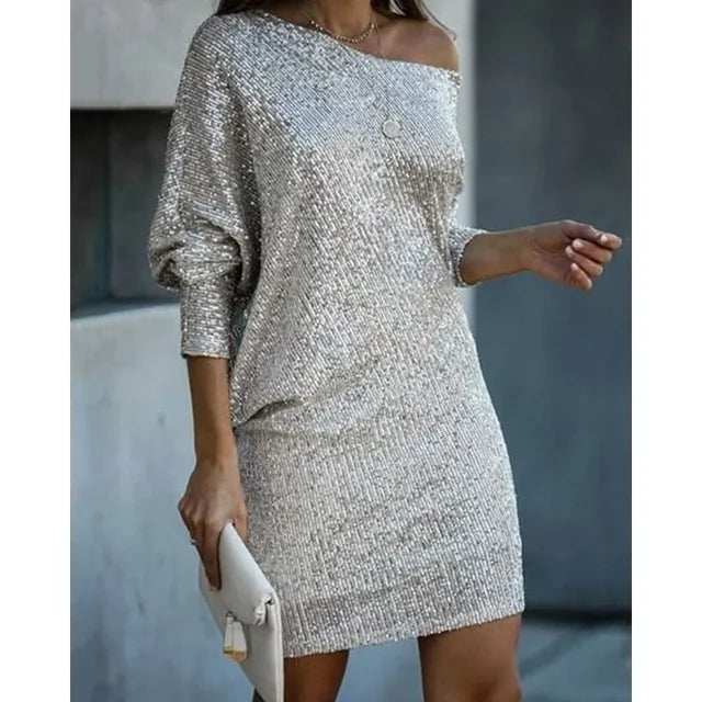 Nova | Sequin Dress Knee-Length Elegant - Elle & Milo