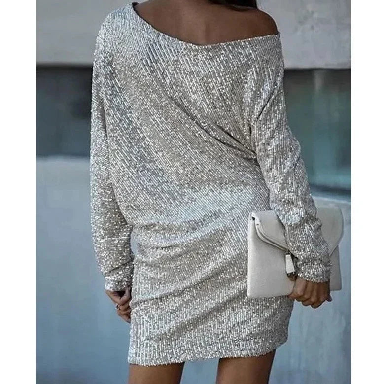 Nova | Sequin Dress Knee-Length Elegant - Elle & Milo