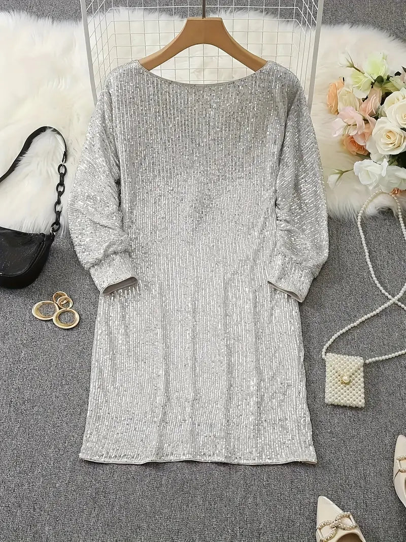 Nova | Sequin Dress Knee-Length Elegant - Elle & Milo