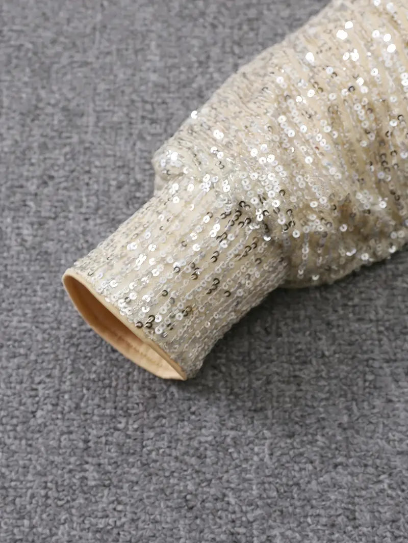 Nova | Sequin Dress Knee-Length Elegant - Elle & Milo