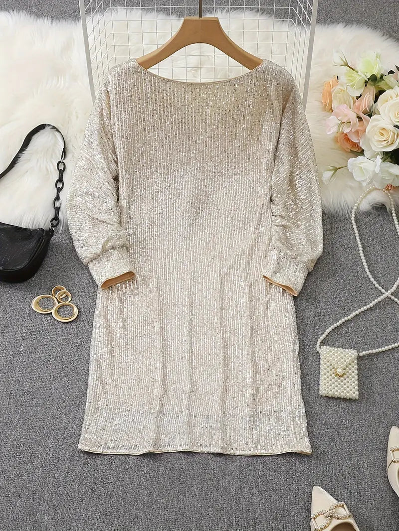 Nova | Sequin Dress Knee-Length Elegant - Elle & Milo