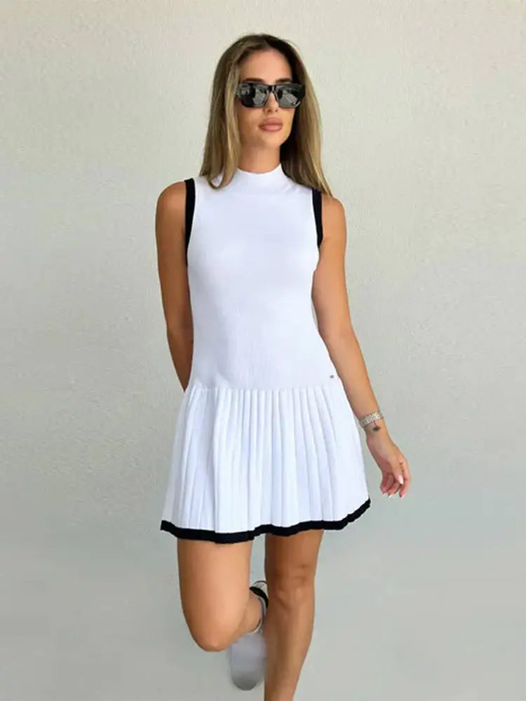 Nova | Sleeveless Pleated Mini Dress - Elle & Milo