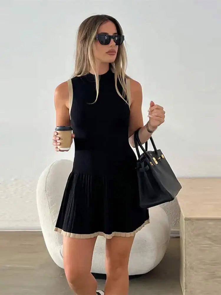 Nova | Sleeveless Pleated Mini Dress - Elle & Milo