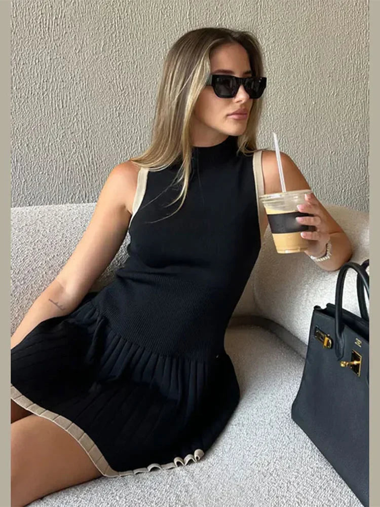 Nova | Sleeveless Pleated Mini Dress - Elle & Milo