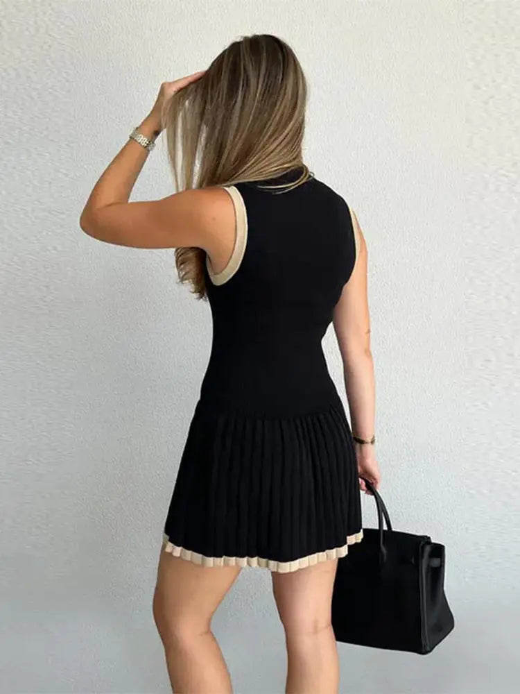 Nova | Sleeveless Pleated Mini Dress - Elle & Milo