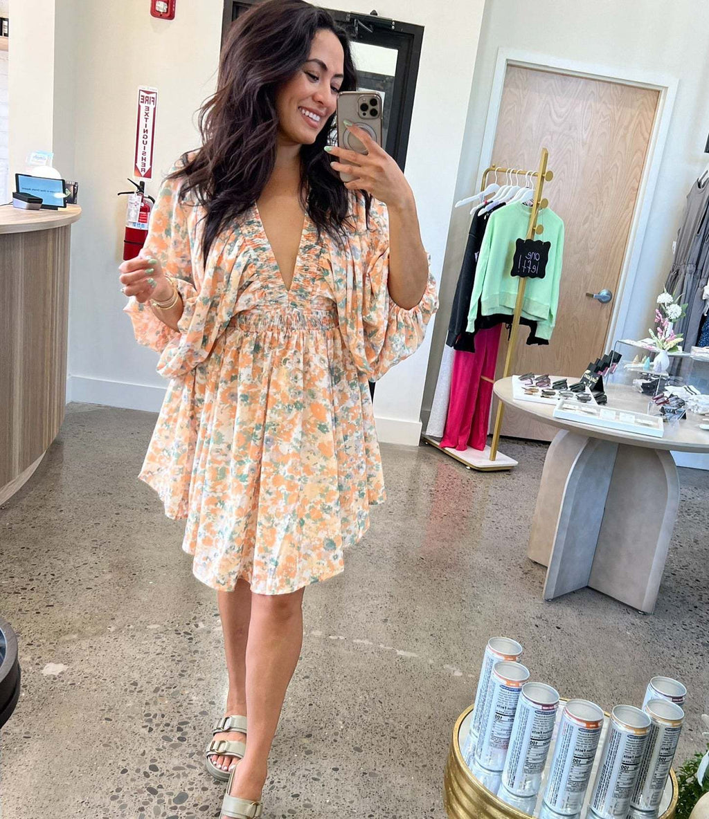 Elara | Chiffon Short Dress Floral - Elle & Milo