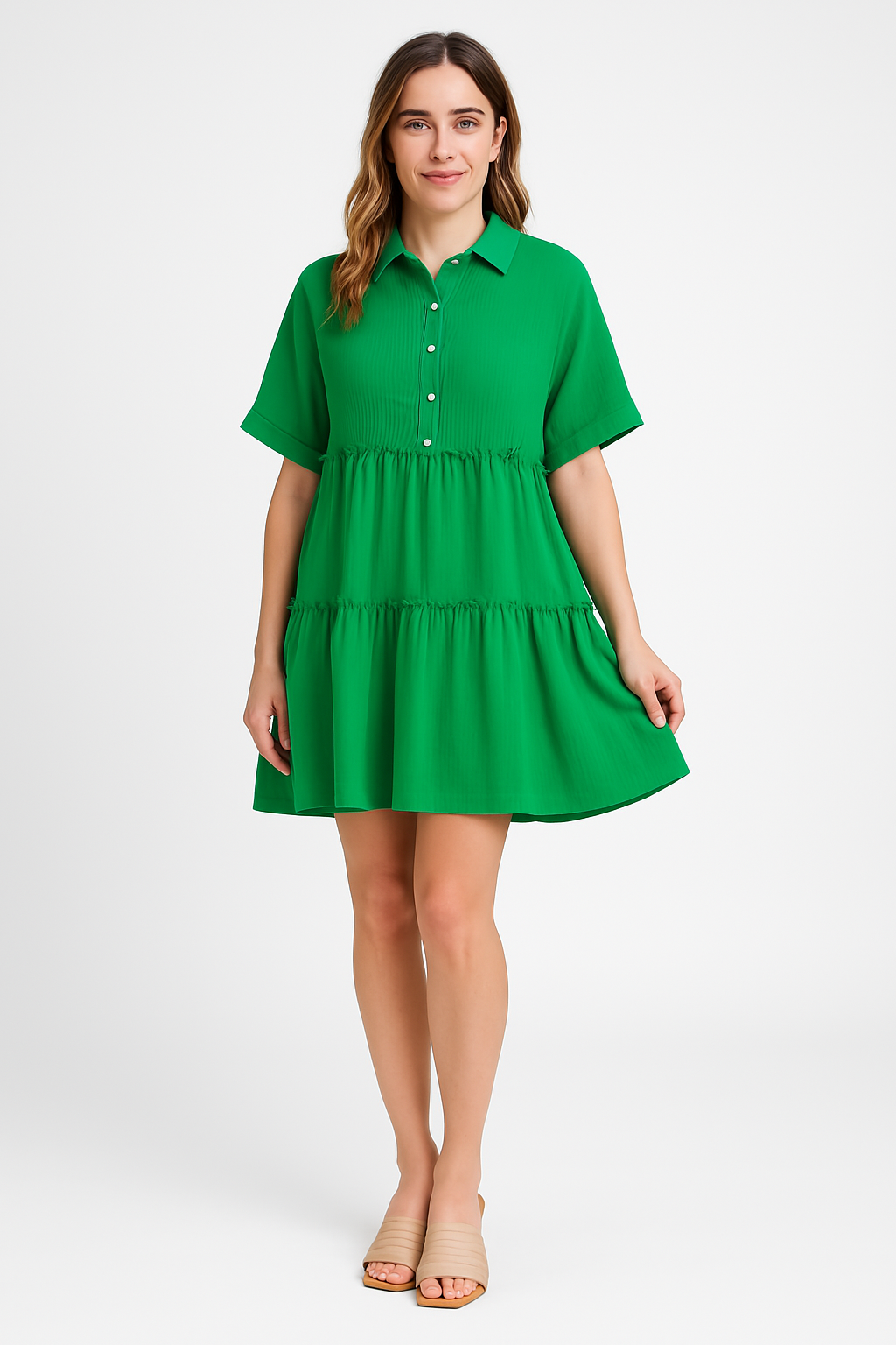 Elara | Cotton Linen Blend Mini Dress - Elle & Milo