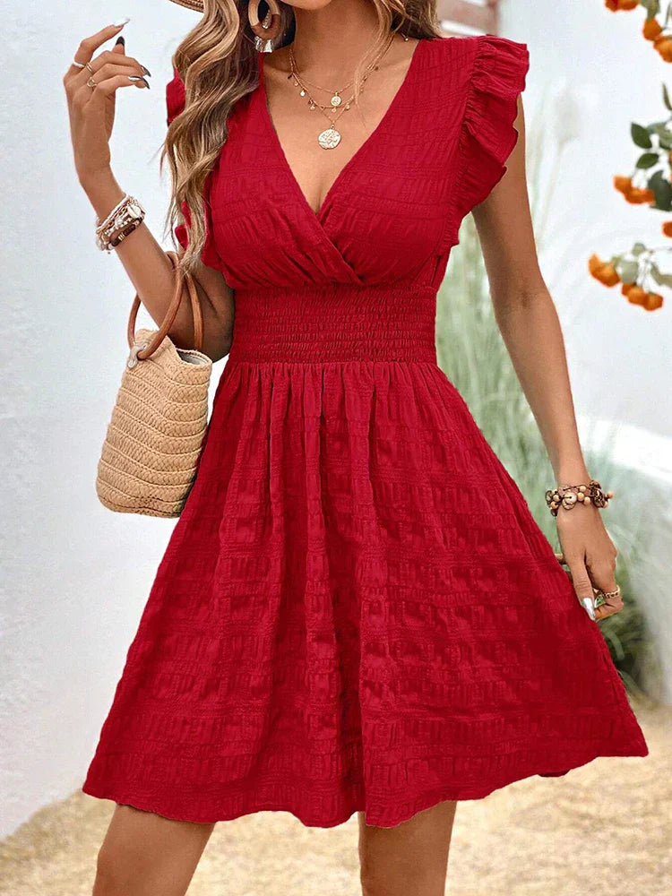 Nova | Sleeveless V-Neck Mini Dress - Elle & Milo