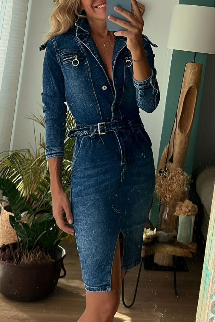 Novae | Denim Dress Tailored Fit Belt - Elle & Milo
